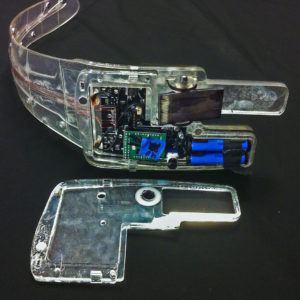A small Rib with its cover removed, showing the way in which the electronics enclosure is integrated into this structure.